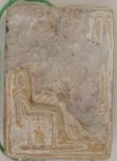 Amaunet - Steatite plaque double sided with a scene of Amaunet around ruler Thutmose IV.