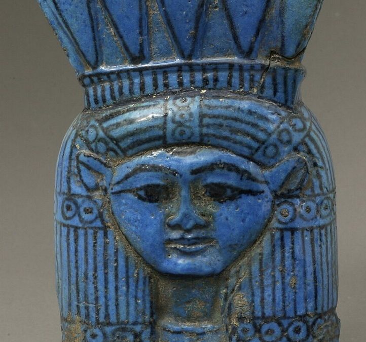 Anukis - Blue and black glaze, broken