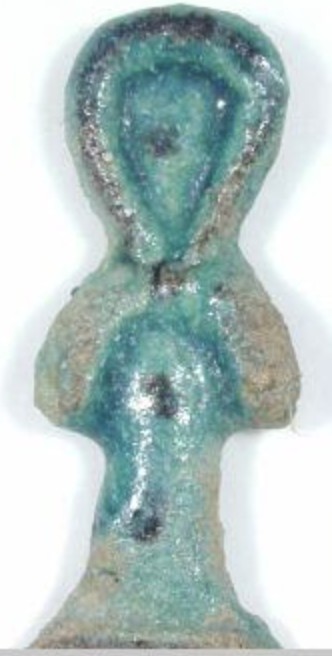 Blue/black glaze Isis knot Blue/black glaze Isis knot