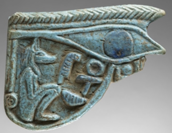 Blue glaze composite Wedjat eye