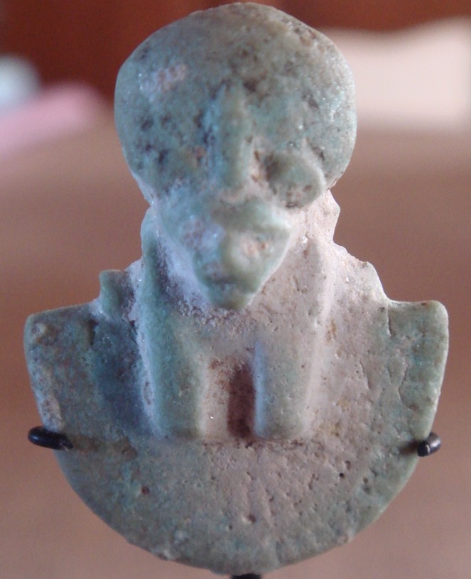 Blue glazed aegis bezel ring of Sekhmet? Blue glazed aegis bezel ring of Sekhmet?