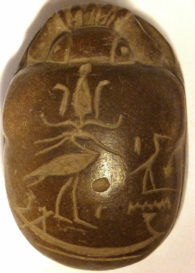 Brown sandstone heart scarab Brown sandstone heart scarab
