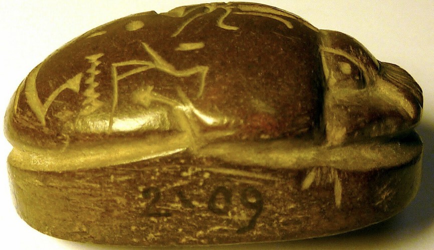 Brown sandstone heart scarab Brown sandstone heart scarab