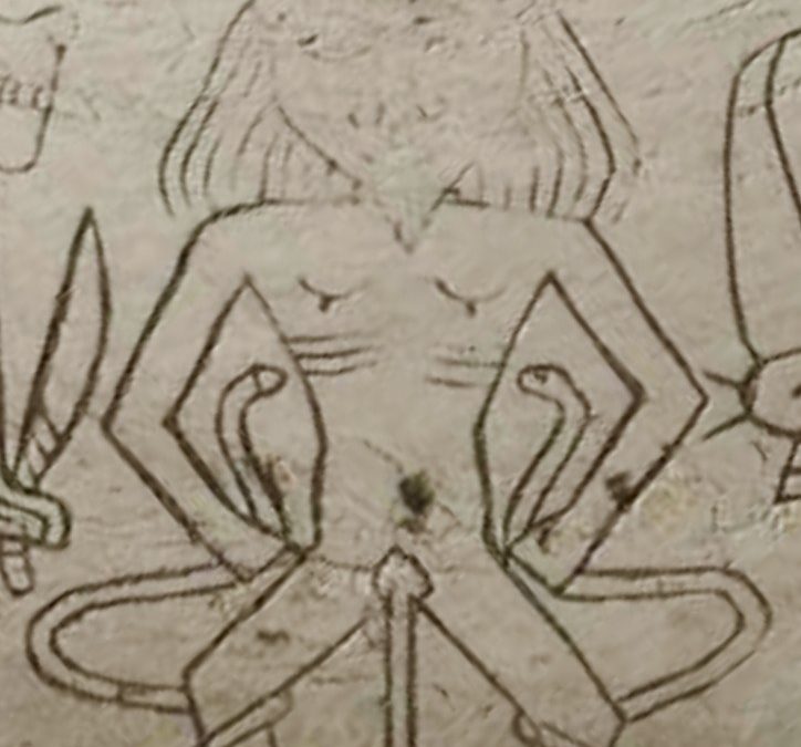 Early representation of Bes on an ivory amuletic wand
