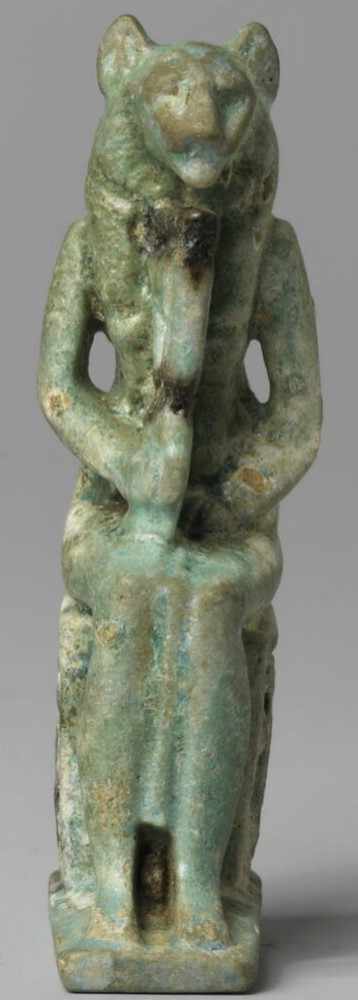 Enthroned Bastet - Green and black Enthroned Bastet - Green and black