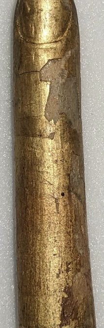 Gilded wood middle finger