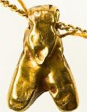 Fly Gold fly amulet of a collar