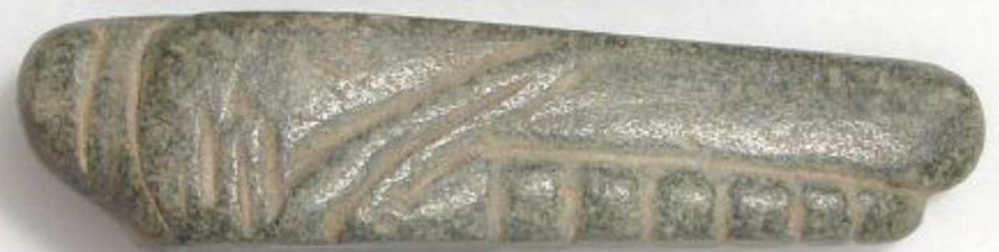 Grasshopper or locust variants Green serpentine grasshopper amulet