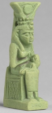 Isis-Hathor suckling Horus variants - Unusual green glaze Isis-Hathor suckling Horus variants - Unusual green glaze
