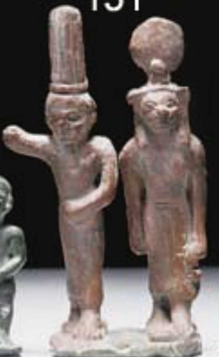 Copper alloy dyad of Mekhit and Onuris-Shu Copper alloy dyad of Mekhit and Onuris-Shu