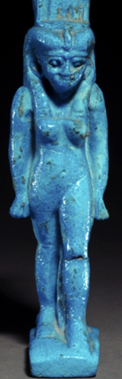 Nehemtawy - Blue glaze, sistrum broken Nehemtawy - Blue glaze, sistrum broken