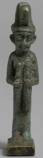 Neith suckling Sobek - Blue/grey glaze Neith suckling Sobek - Blue/grey glaze