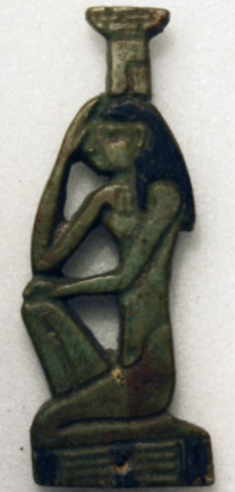 Nephthys mourning - Green and black glaze Nephthys mourning - Green and black glaze