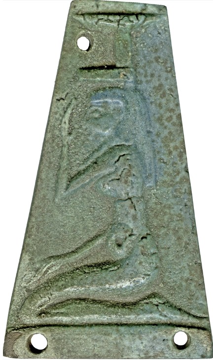 Nephthys mourning - Green glaze, flat back Nephthys mourning - Green glaze, flat back