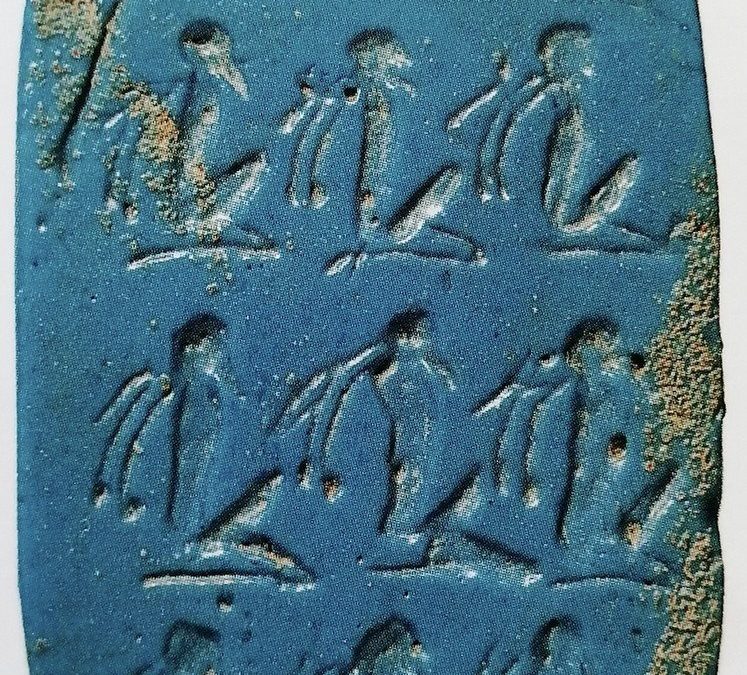 nine bows blue glazed seal eton