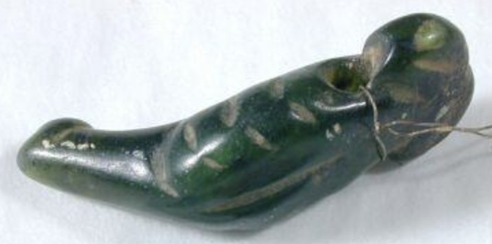 Serpentine scorpion amulet