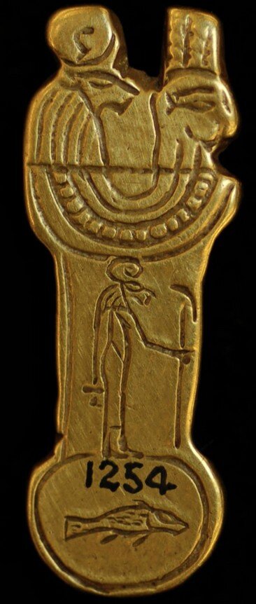 Gold pendant of Tefnut and Shu Gold pendant of Tefnut and Shu