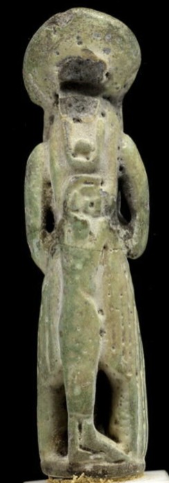 Unusual suckling goddesses - Faded green glazed composition Unusual suckling goddesses - Faded green glazed composition